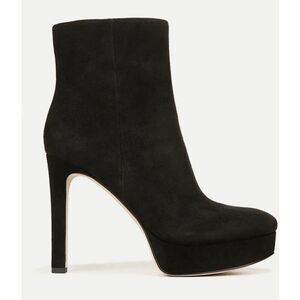 Veronica Beard DALI PLATFORM BOOTIE in Black Suede Size 8 1/2